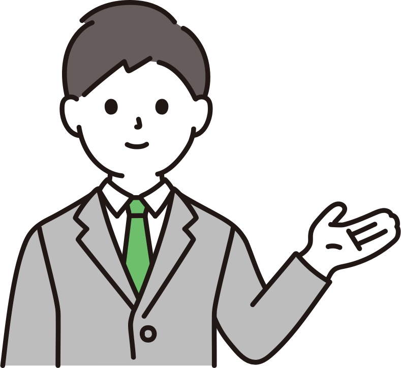 案内するスタッフ